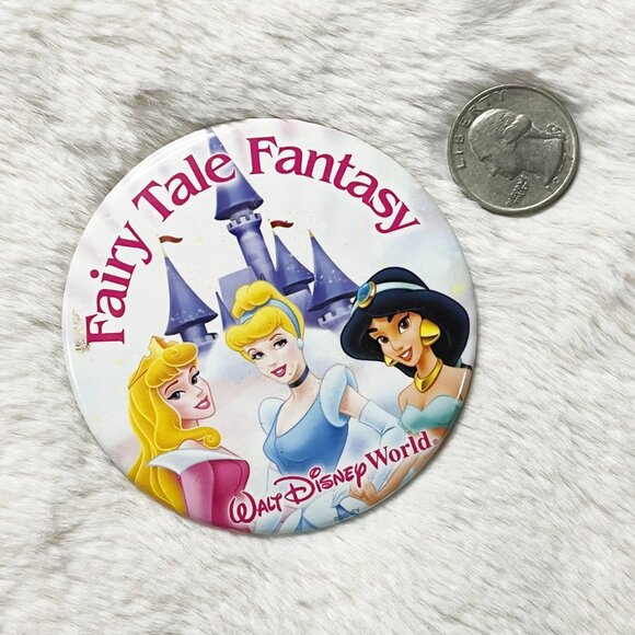 🔮 5/$25 Vintage Disney World Fairy Tale Fantasy Aurora Cinderella Jasmine Pin - Picture 2 of 2